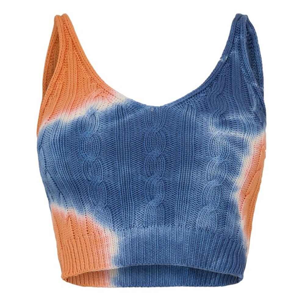 Diesel Womens/Ladies Cable Knit Slim Bralette / Orange/Blue